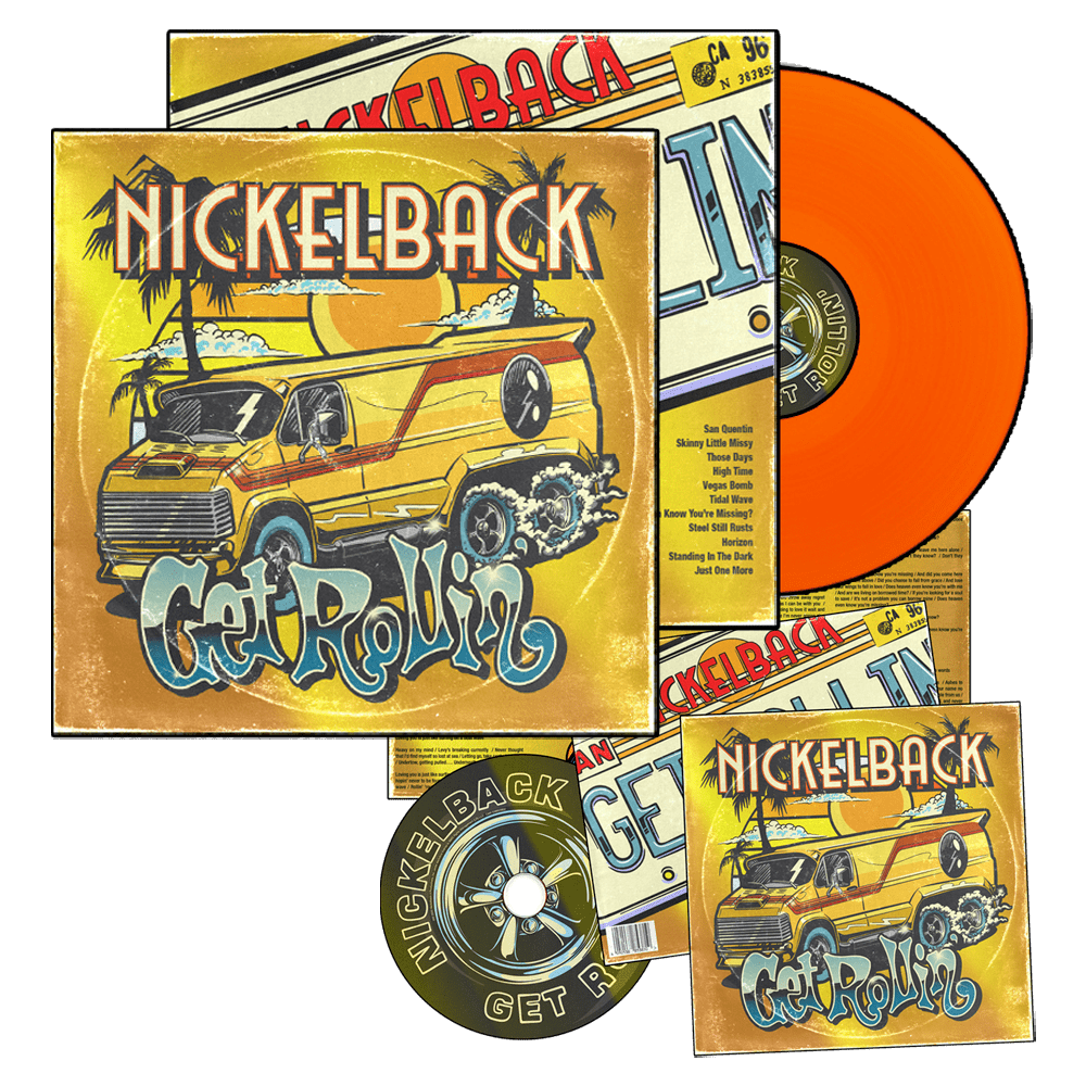 Nickelback - Get Rollin' Transparent Orange Vinyl Album and Deluxe CD Album