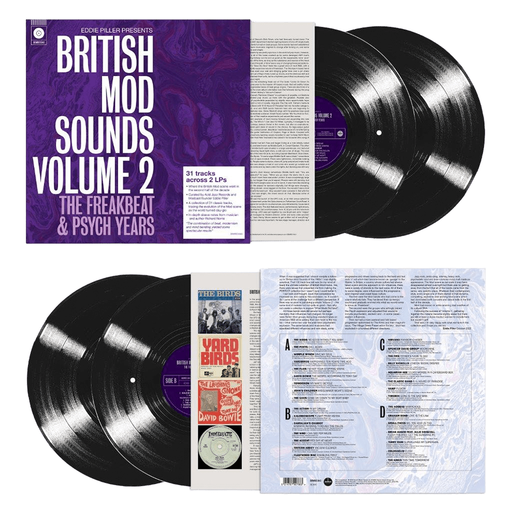 Various Artists - Eddie Piller Presents - British Mod Sounds of The 1960s Volume 2: The Freakbeat & Psych Years Double Vinyl