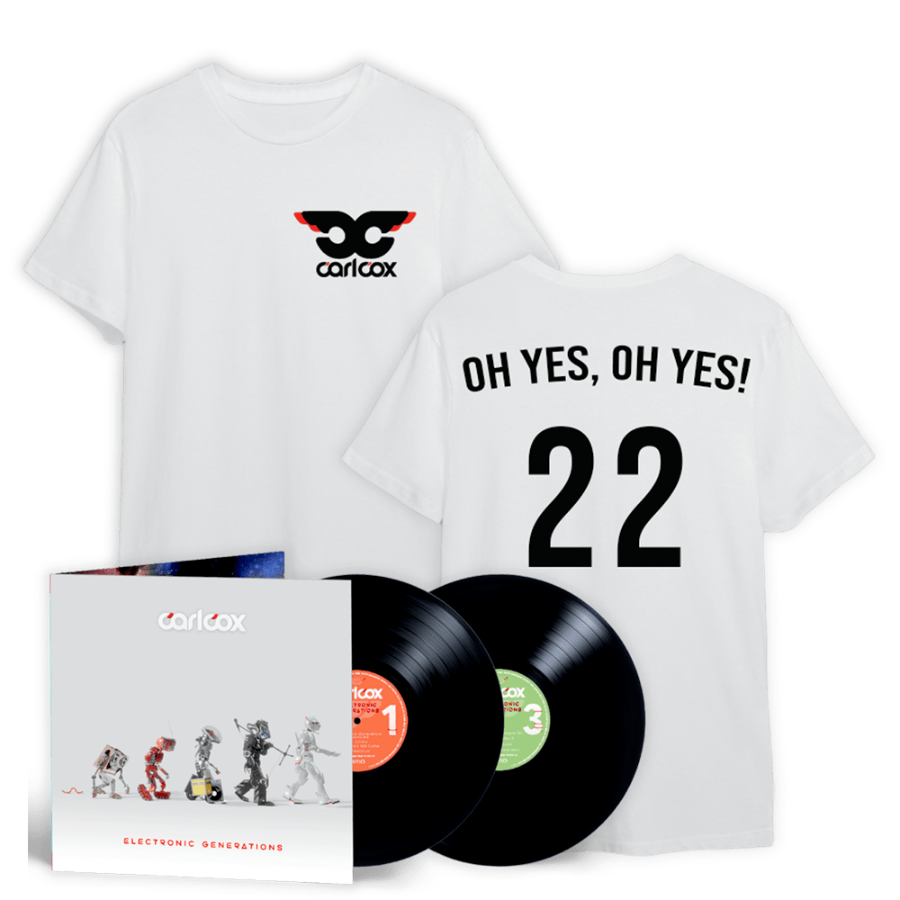 Carl Cox - Electronic Generations Vinyl T-Shirt Bundle