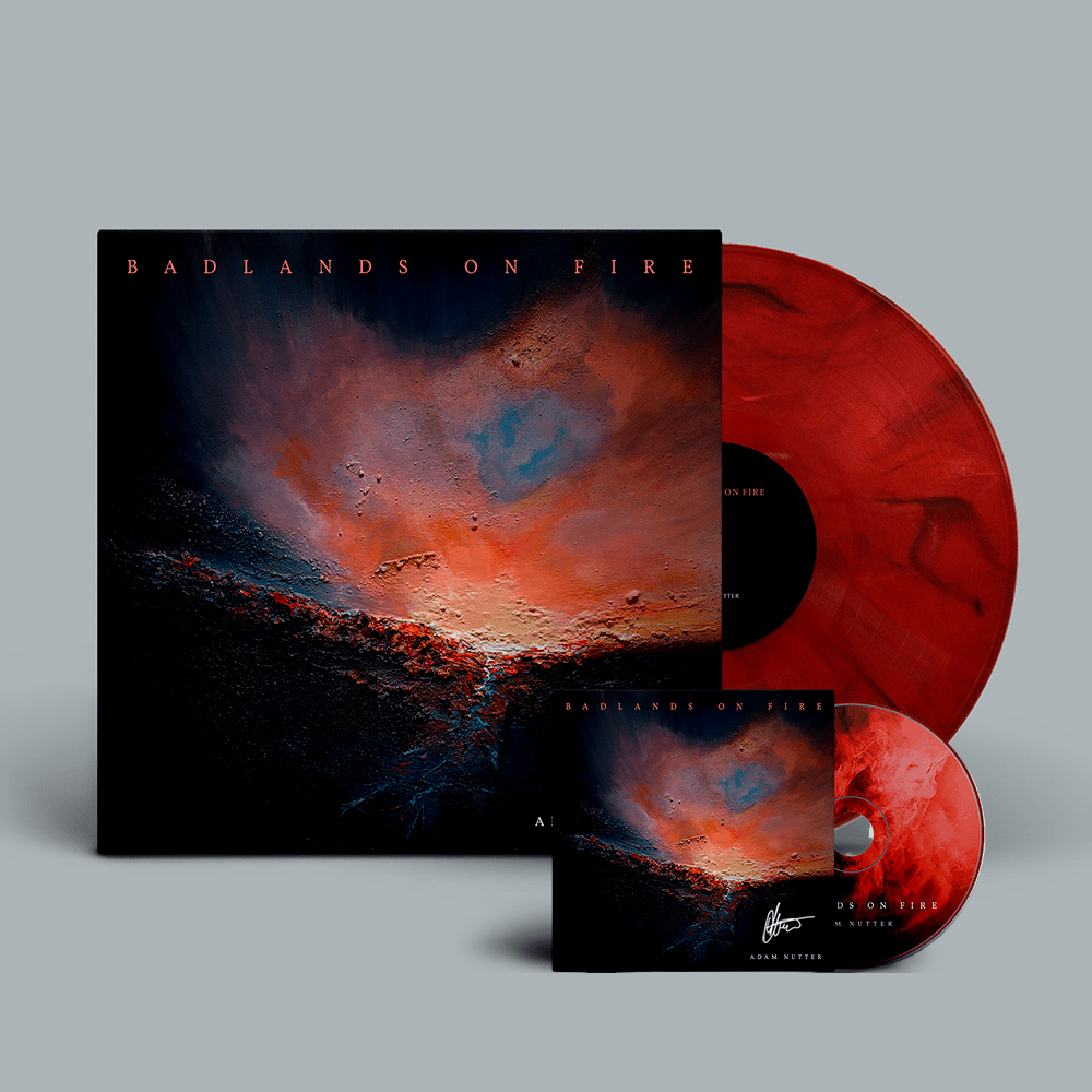 Adam Nutter - Badlands On Fire Marble Vinyl CD Bundle