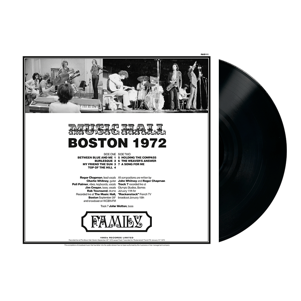 Family - Boston Music Hall 1972 Vinyl