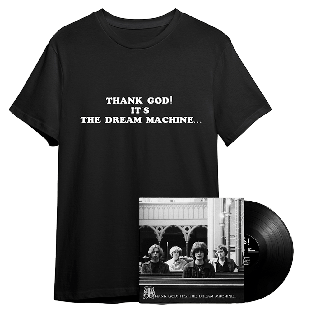 The Dream Machine - Thank God! It's the Dream Machine...  Signed Black Vinyl T-Shirt