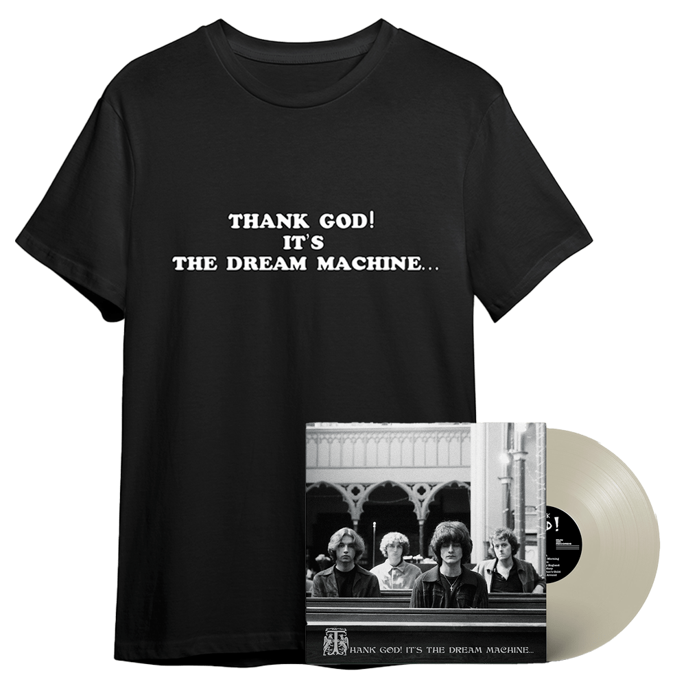 The Dream Machine - Thank God! It's the Dream Machine... Signed White Vinyl T-Shirt