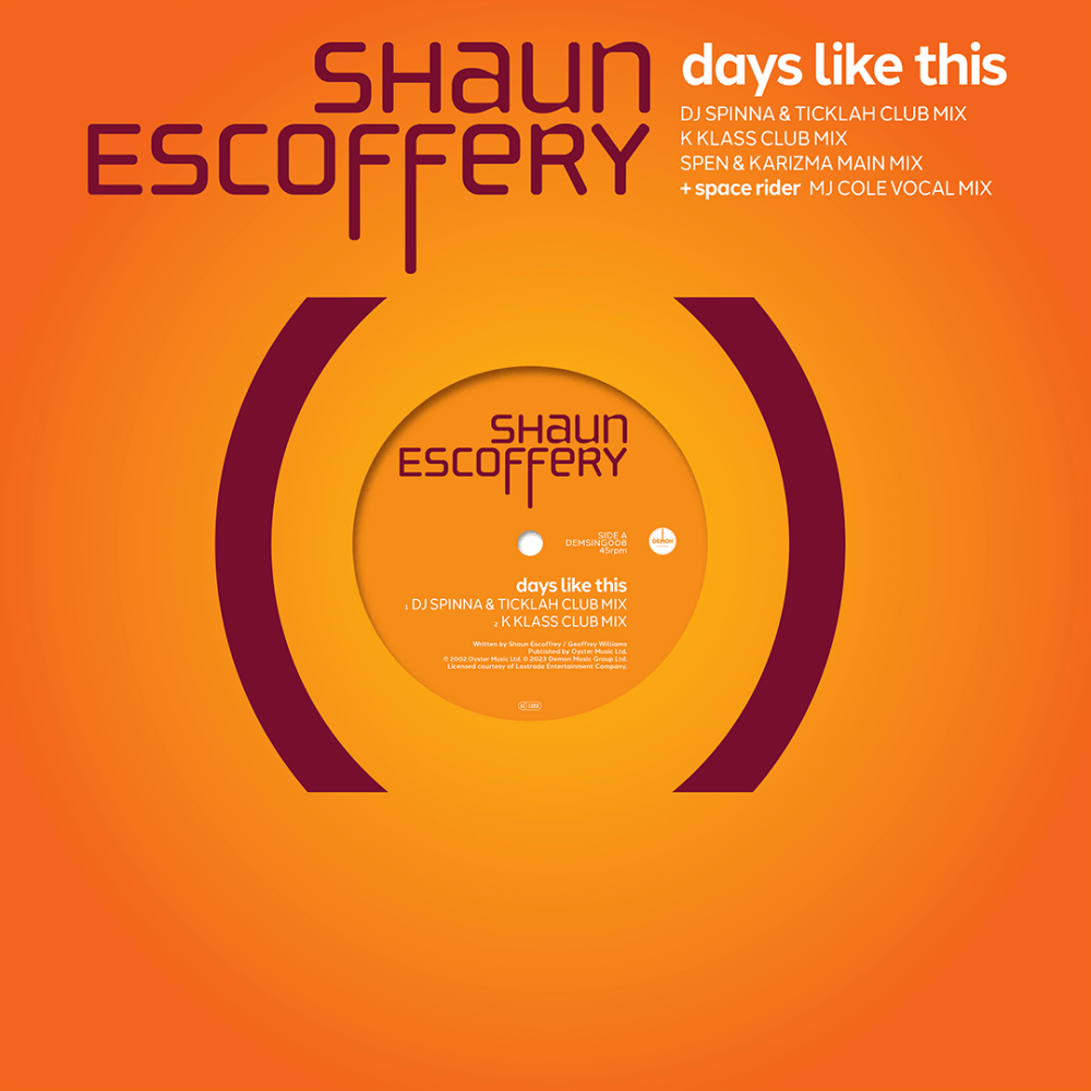 Shaun Escoffery - Days Like This 12 Inch Vinyl