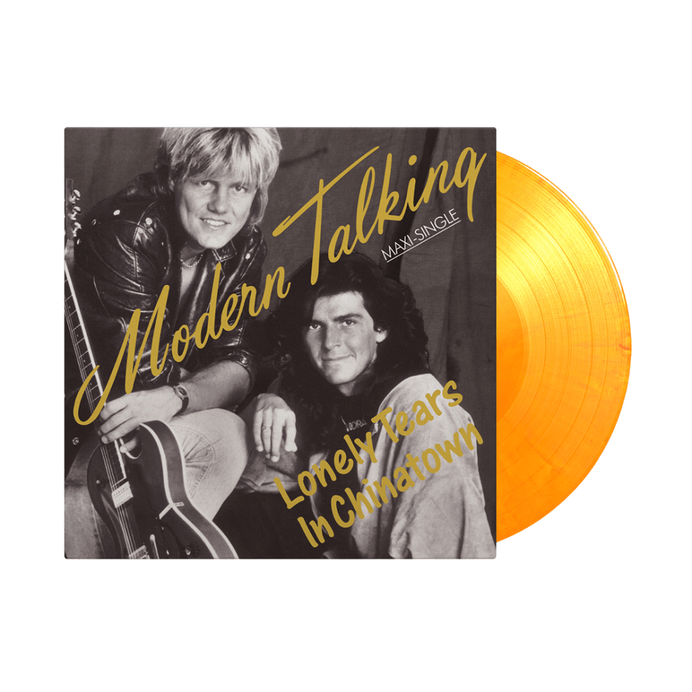 Modern Talking - Lonely Tears In Chinatown Yellow & Orange Marbled Heavyweight Vinyl