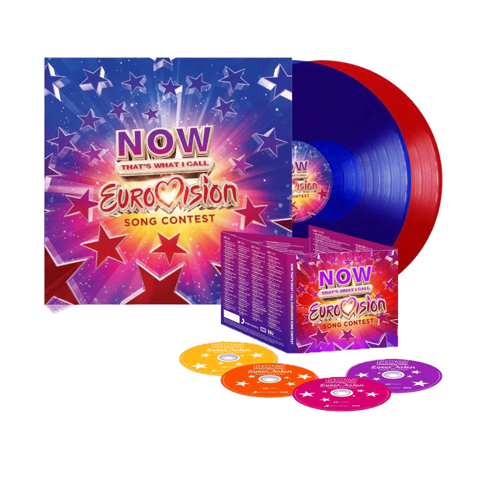 Various Artists - NOW That's What I Call Eurovision Song Translucent Red & Blue Double Vinyl 4-Disc CD