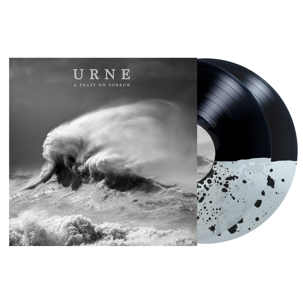 Urne - A Feast On Sorrow Clear with Black Splatter Double Vinyl