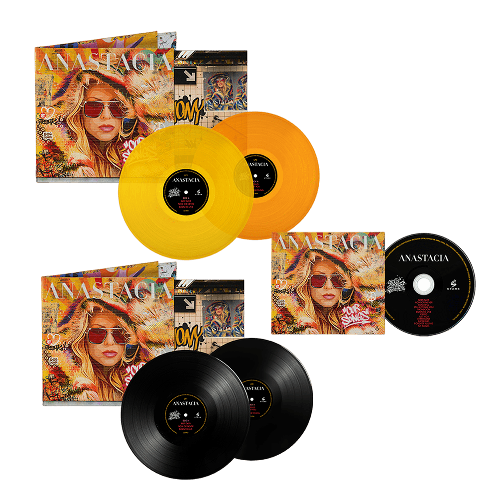 Anastacia - Our Songs Limited Deluxe CD Boxset Orange and Yellow Double Vinyl Black Double Vinyl