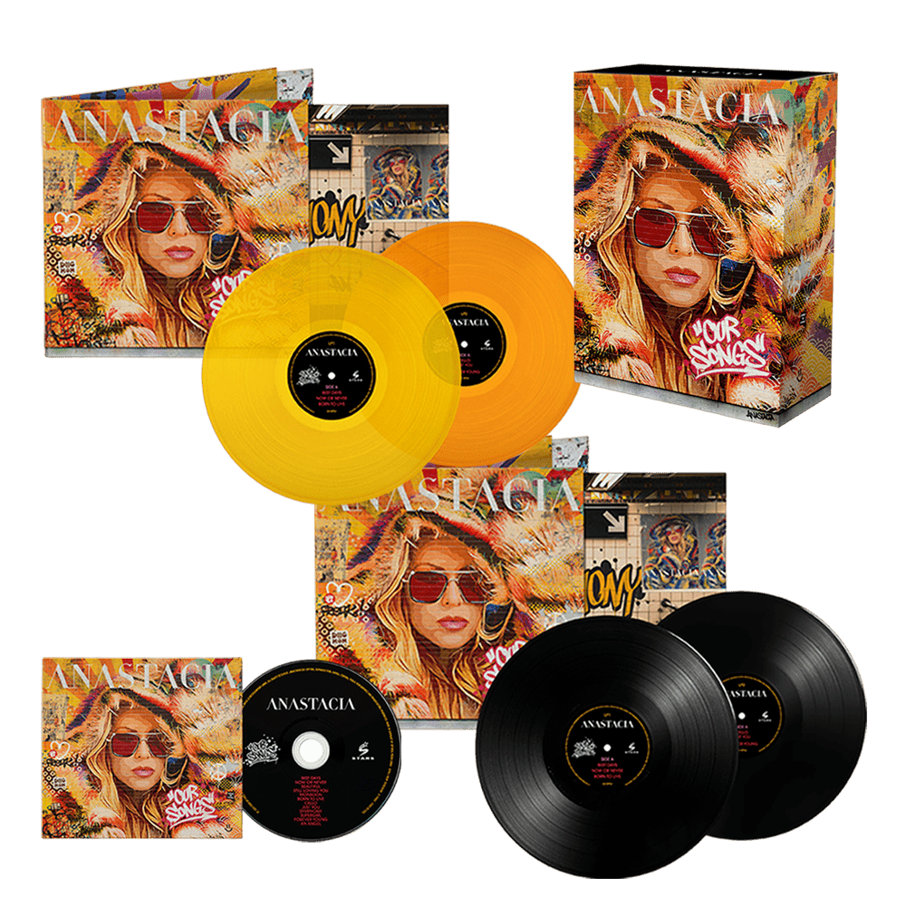 Anastacia - Our Songs Limited Deluxe CD Boxset Orange and Yellow Double Vinyl Black Double Vinyl CD