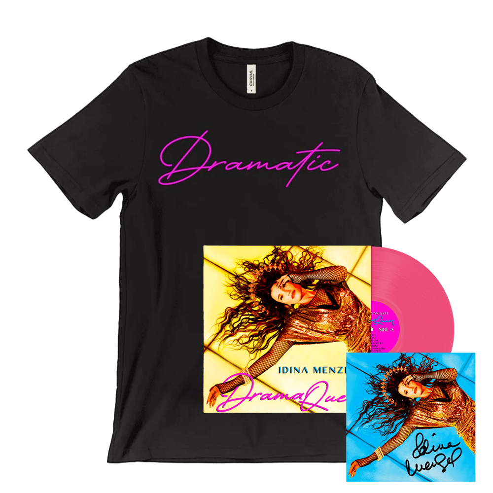 Idina Menzel - Drama Queen Hot Pink Colour Vinyl Dramatic T-Shirt Print