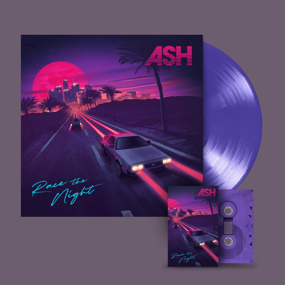 Ash - Race The Night Exclusive Limited Edition Purple Coloured Vinyl Transparent Purple Coloured Cassette Tape