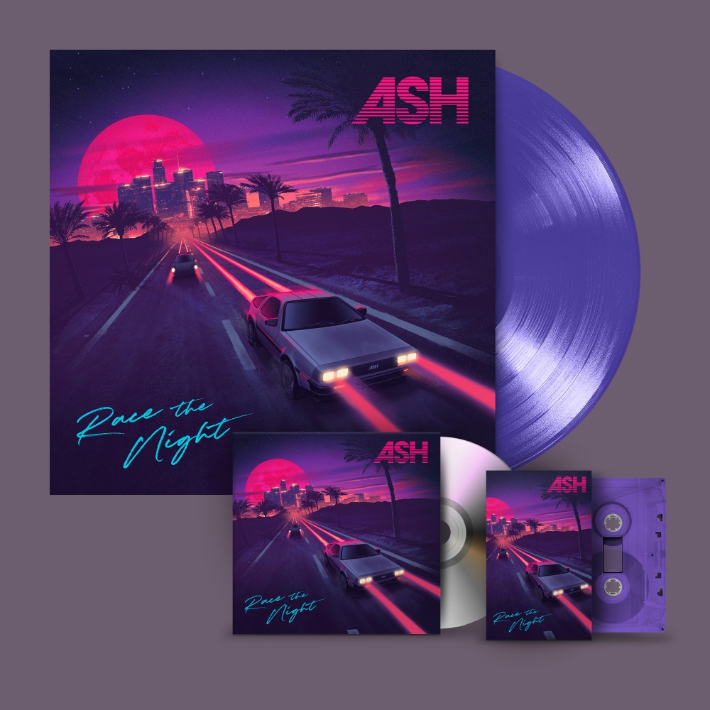 Ash - Race The Night Exclusive Limited Edition Purple Coloured Vinyl CD Album Transparent Purple Coloured Cassette Tape