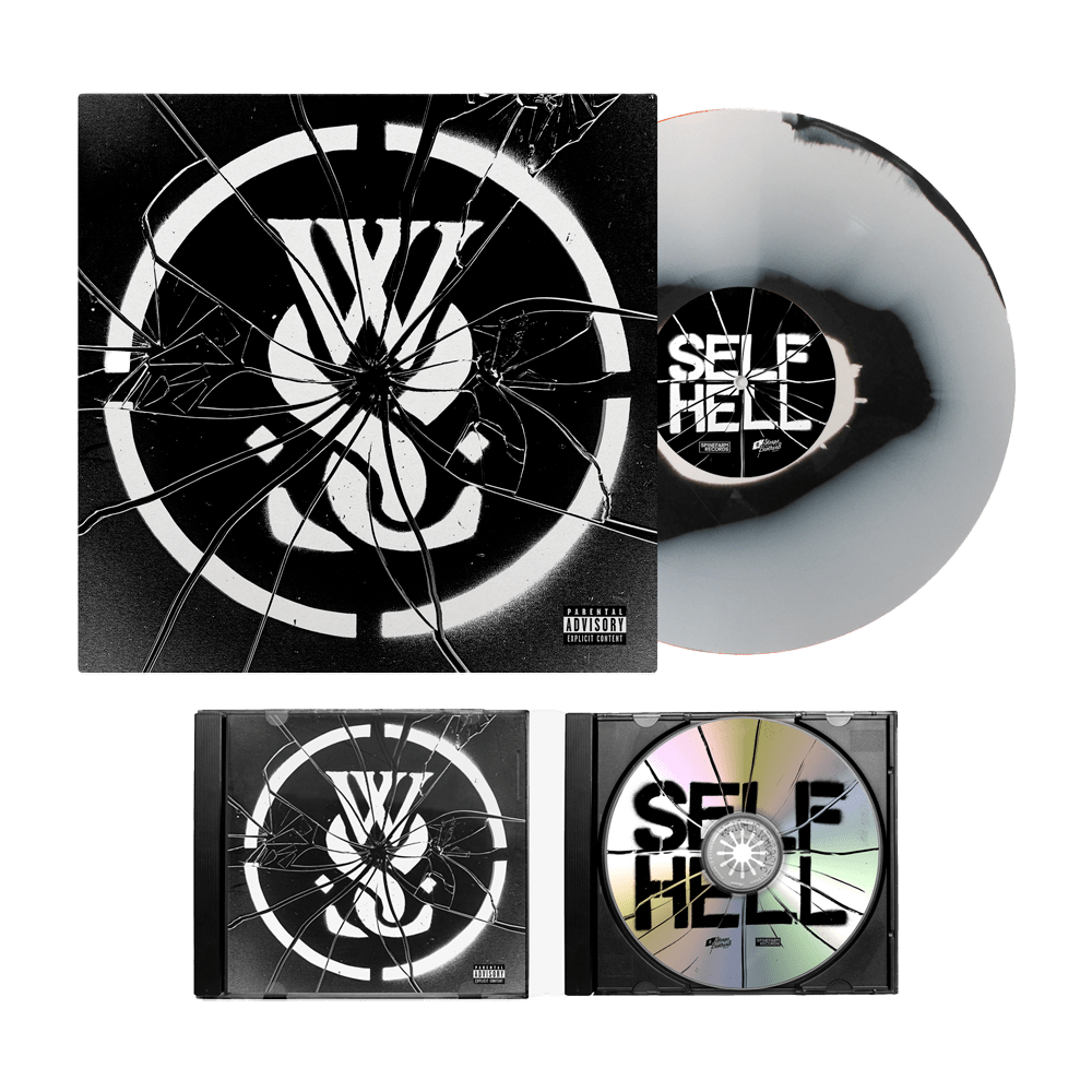 While She Sleeps - SELF HELL Black White Swirl Vinyl CD