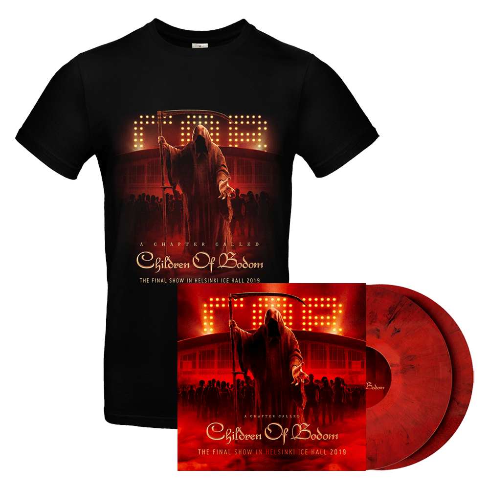 Children Of Bodom - A Chapter Called Children of Bodom Final Show in Helsinki Ice Hall 2019 Red Marble Double Vinyl T-Shirt