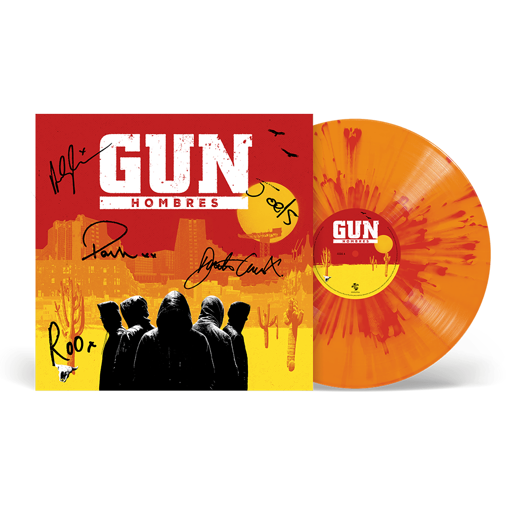 Gun - Hombres Red / Orange Splatter Signed Vinyl