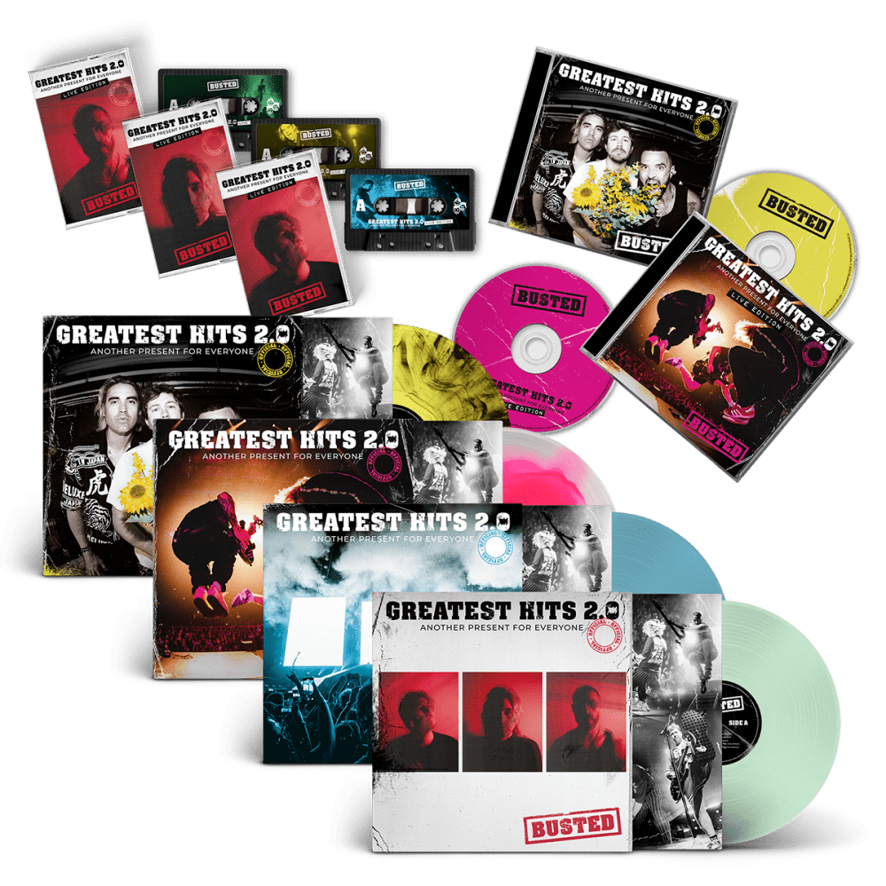 Busted - Greatest Hits 2.0 Another Present For Everyone 4 x Double Vinyl CD Live Edition CD 3 Cassettes