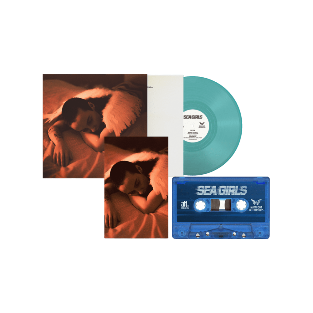 Sea Girls - Midnight Butterflies Petrol Coloured Vinyl Blue Cassette