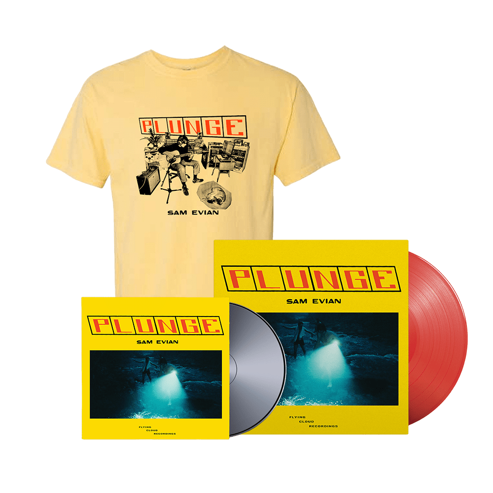 Sam Evian - Plunge Translucent Red Vinyl CD T-Shirt