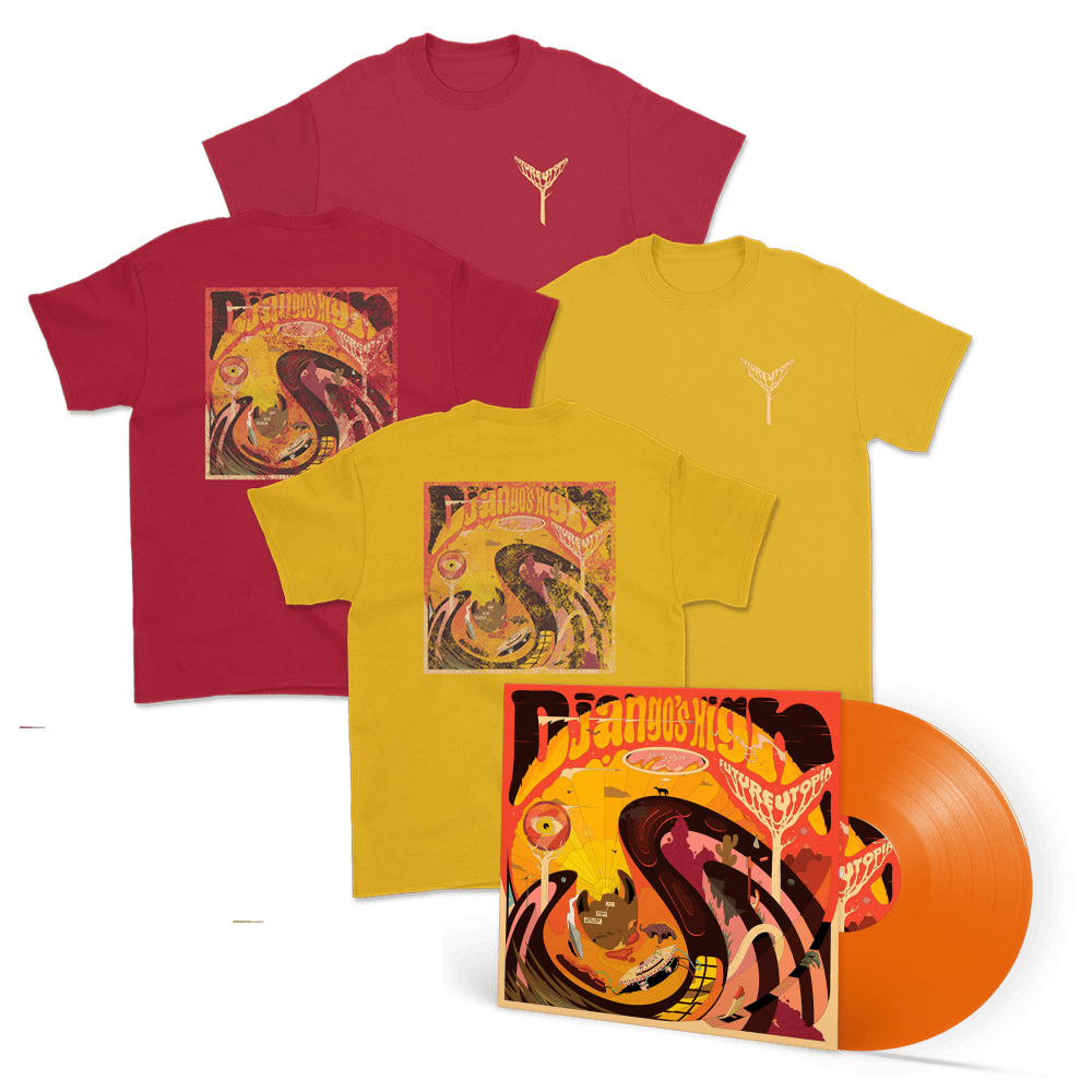 Future Utopia - Django's High Deluxe Orange Vinyl T-Shirt Choice Of Colour Bonus CD