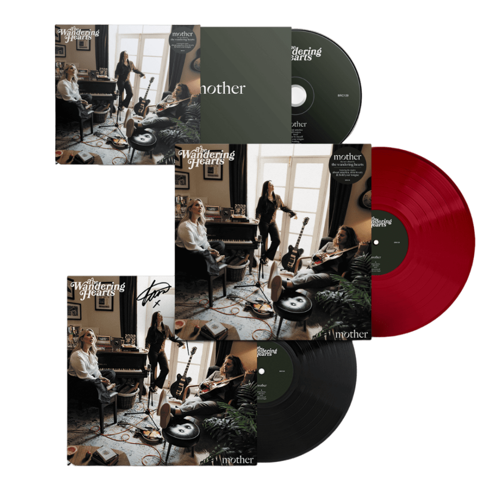 The Wandering Hearts - Mother CD Exclusive Red Vinyl Black Vinyl Signed