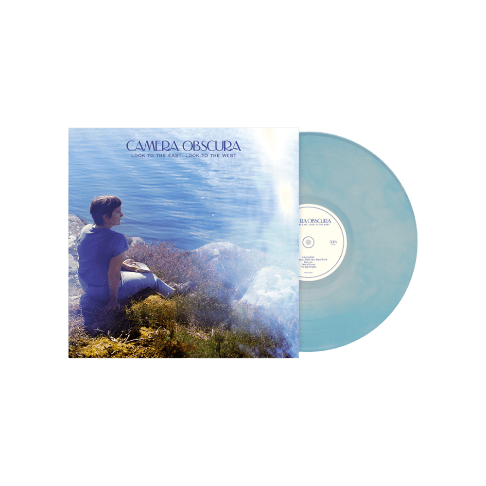 Camera Obscura - Look to the East, Look to the West Baby Blue & White Galaxy Coloured Vinyl