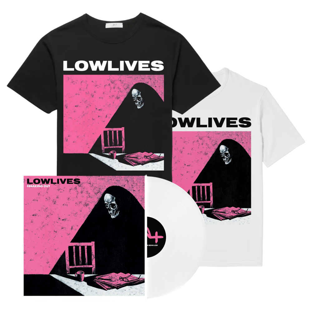 LOWLIVES - Freaking Out White Vinyl LP T-Shirt