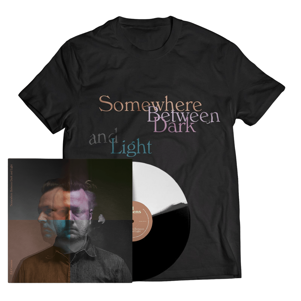 Ed Cosens - Somewhere Between Dark and Light T-Shirt Black / White Vinyl