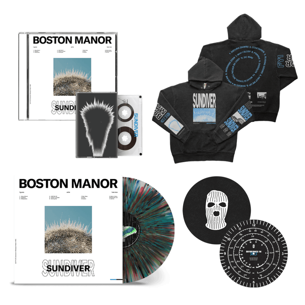 Boston Manor - Sundiver CD Shimmer Vinyl Cassette Hoodie 2 Slipmats