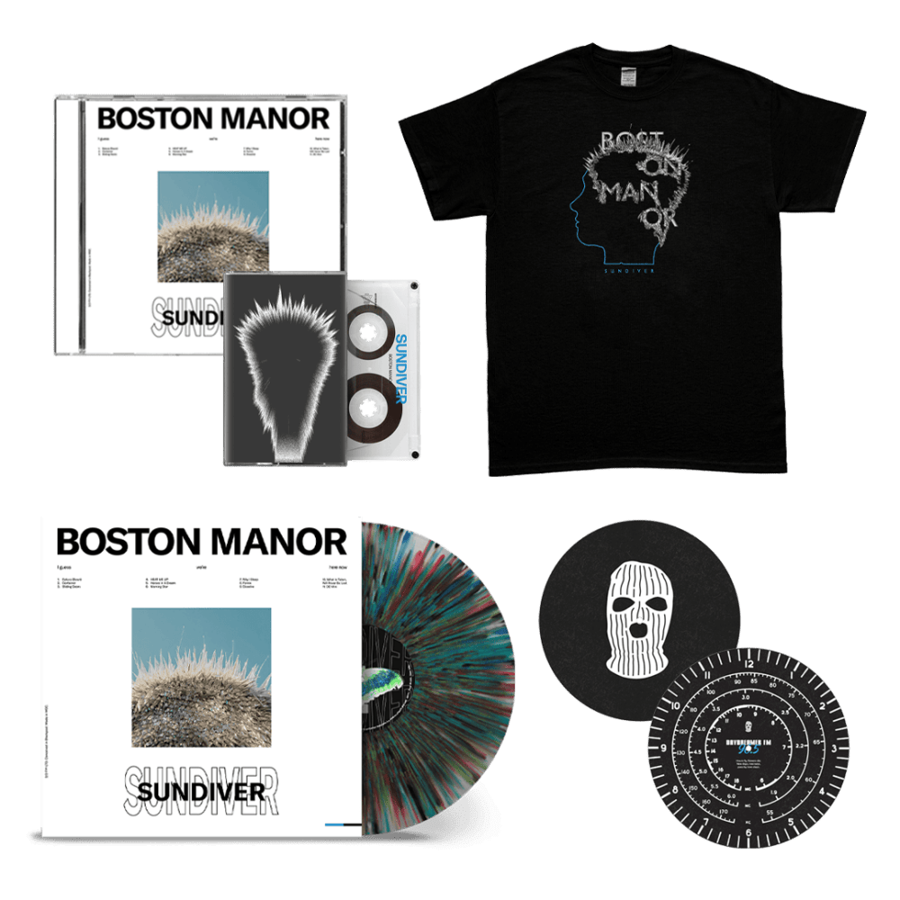 Boston Manor - Sundiver CD Shimmer Vinyl Cassette T-Shirt 1 2 Slipmats