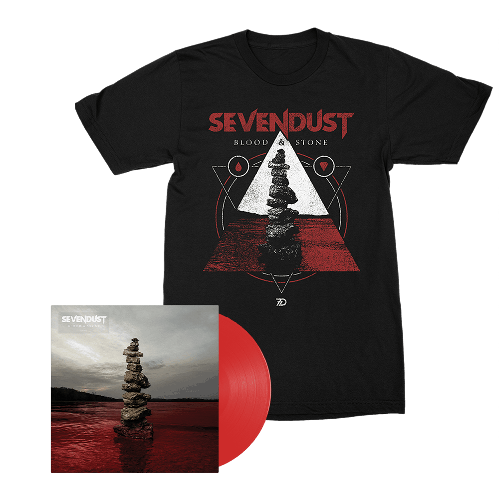 Sevendust - Blood & Stone Vinyl Tee Bundle