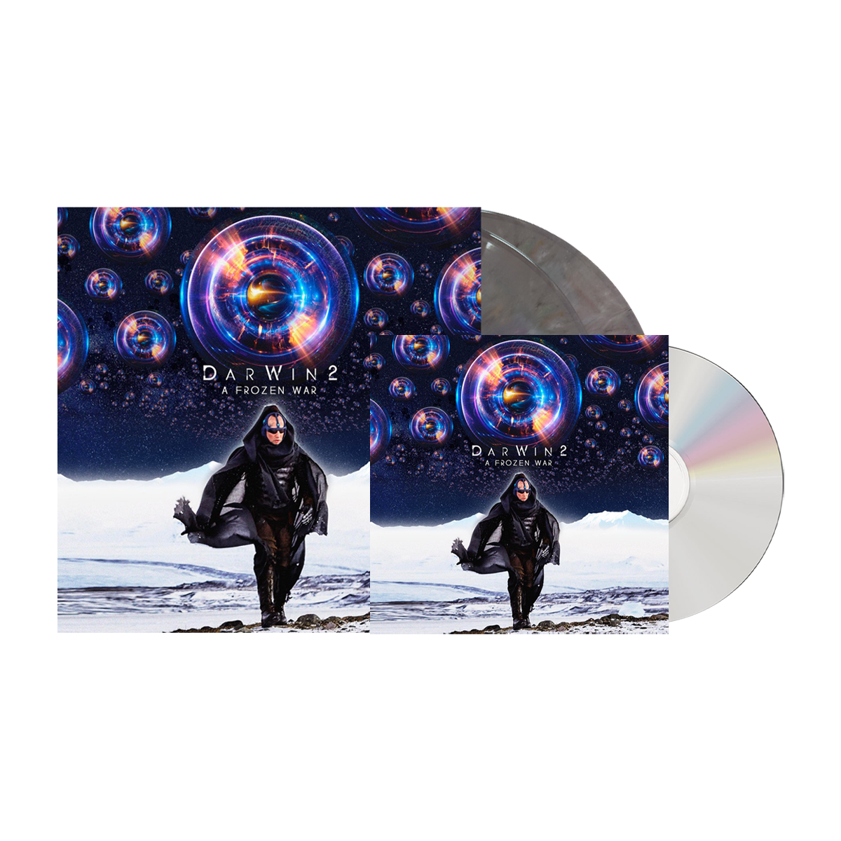 DarWin - A Frozen War CD Double Coloured Vinyl Gatefold LP with 30 x 20 poster