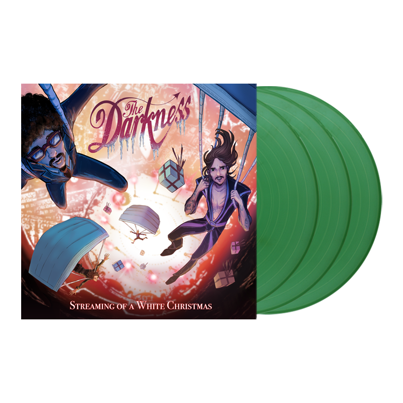 The Darkness - Streaming Of A White Christmas Triple Sparkle Green Vinyl Triple LP