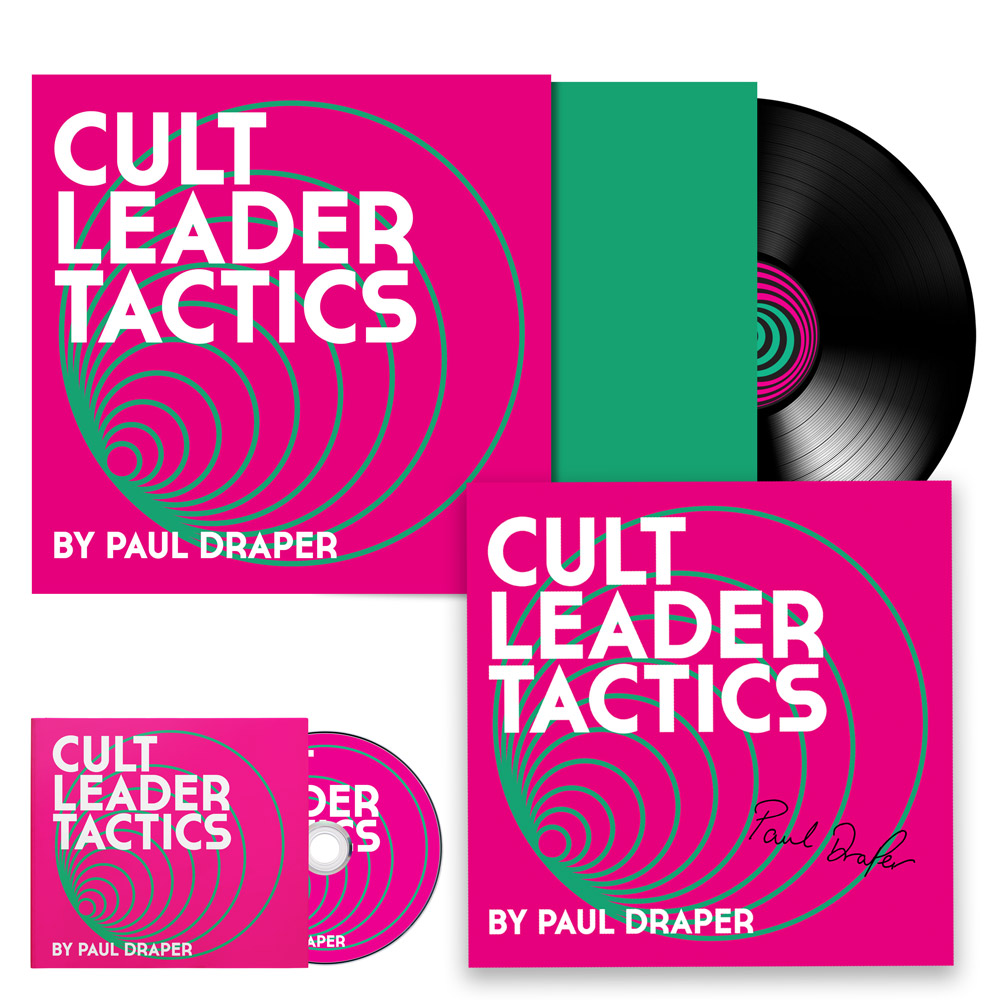 Paul Draper - EXCLUSIVE BUNDLE - Cult Leader Tactics CD Black Vinyl Inc Signed Print