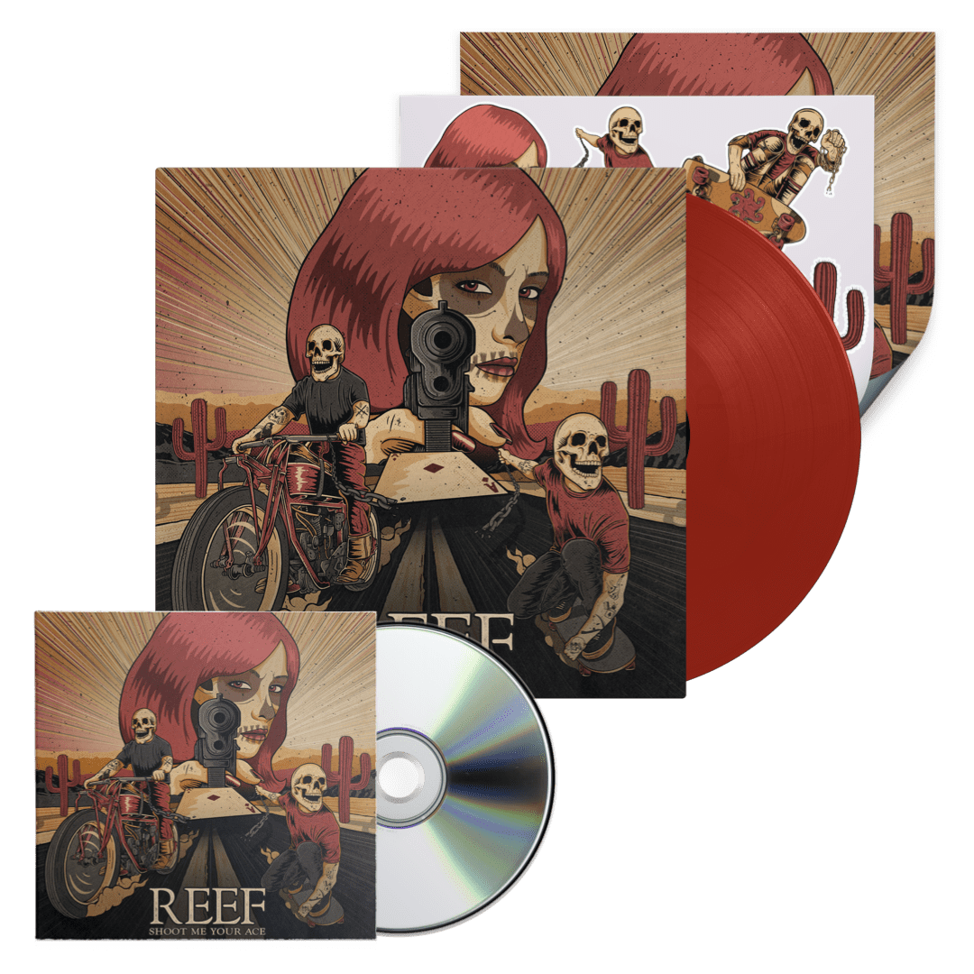 Reef - Shoot Me Your Ace Exclusive Transparent Red Vinyl CD Inc. Album Artwork Print