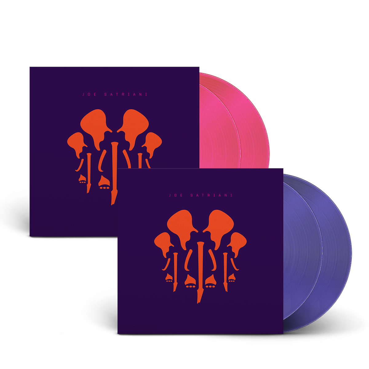 Joe Satriani - The Elephants Of Mars - Ltd. Edition Double Vinyl LP Purple in Gatefold Ltd. Edition Double Vinyl LP Pink in Gatefold Bundle