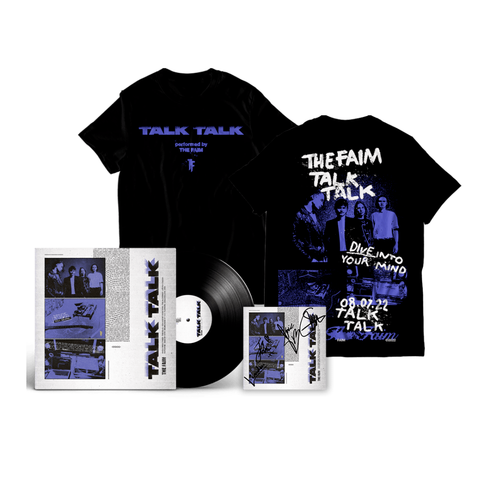 The Faim - Talk Talk Vinyl T-Shirt Bundle EXCLUSIVE SIGNED PRINT