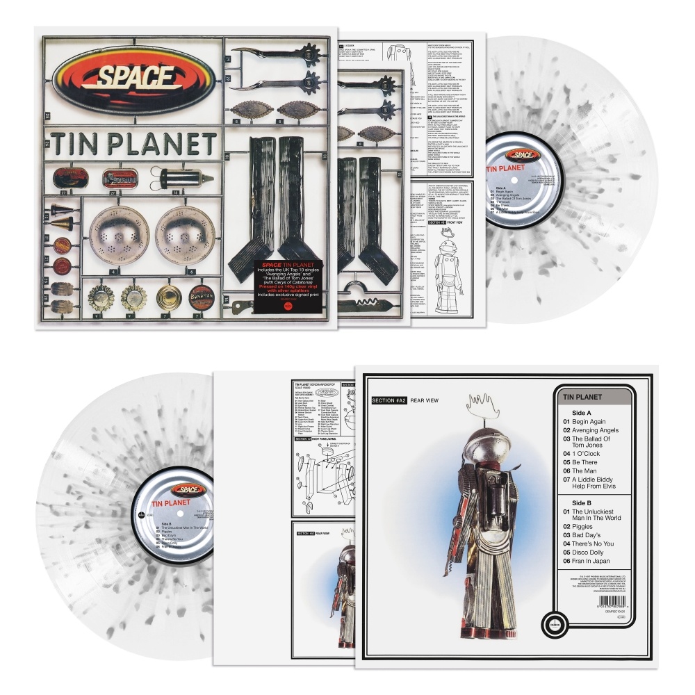 Space - Tin Planet Clear Silver Splatter Vinyl