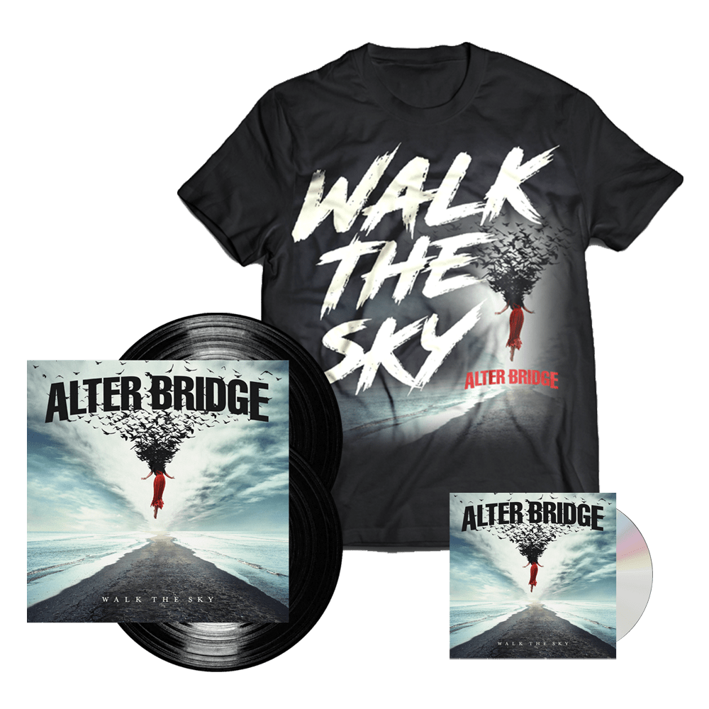 Alter Bridge - Walk The Sky CD Black Double Vinyl T-Shirt Exclusive