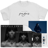 Shaznay Lewis - Pages White Vinyl T-Shirt CD Cassette Bundle Inc Signed Print